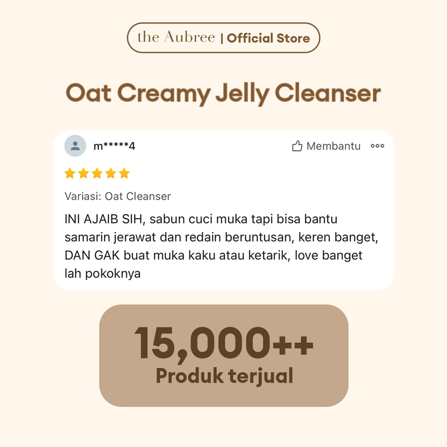 The Aubree Oat Creamy Jelly Cleanser Sabun Pencuci Wajah 100mL