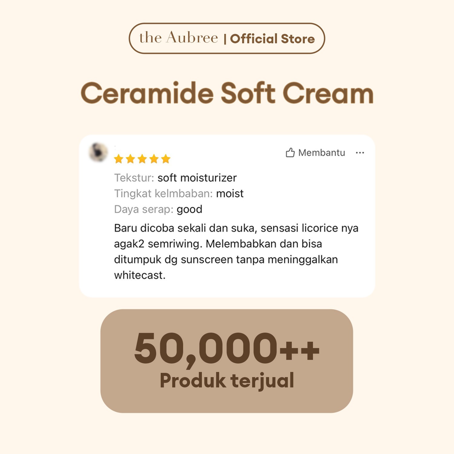 The Aubree Ceramide Soft Cream Pelembap Kulit Kering 40gr