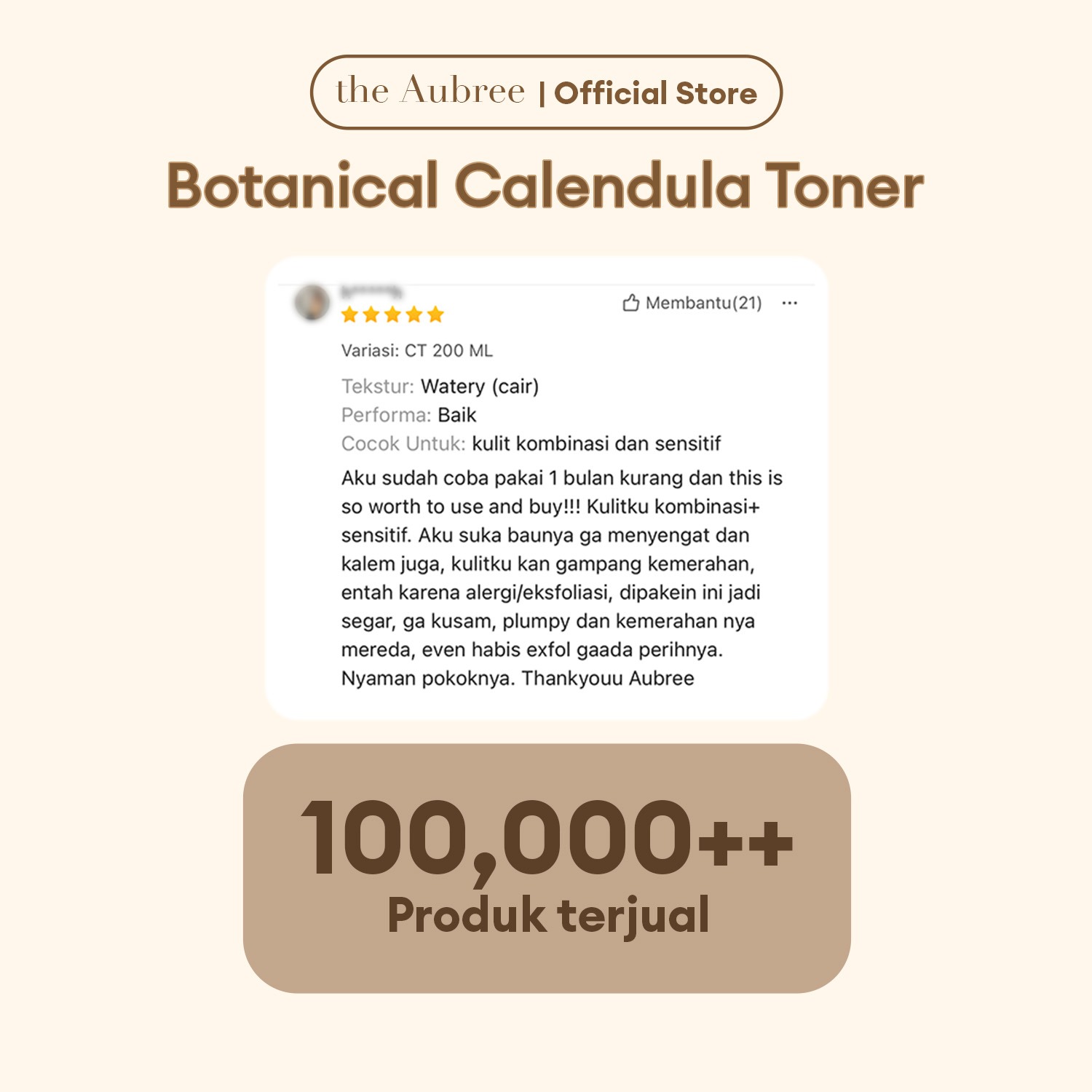The Aubree Botanical Calendula Toner 200mL Hydrating Toner