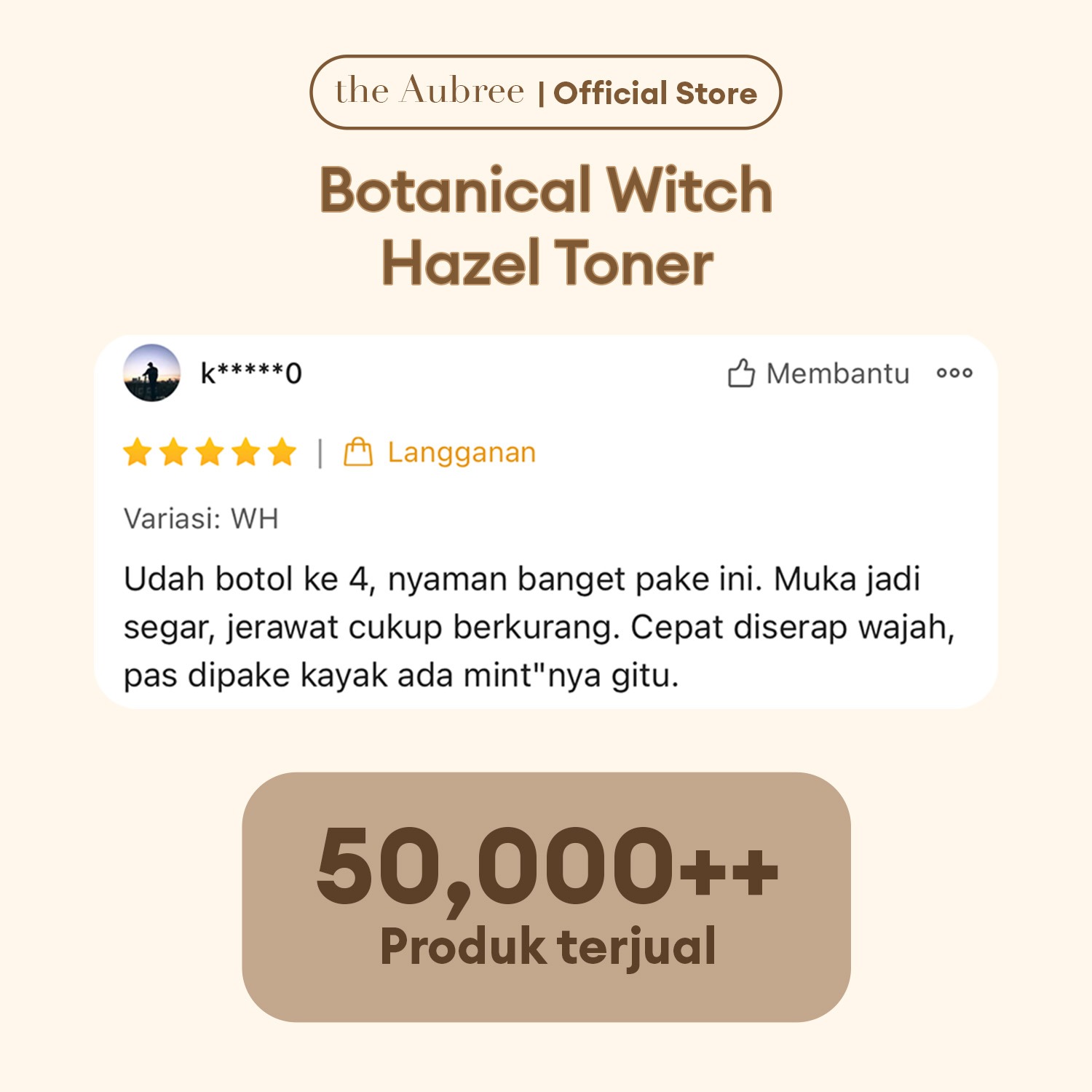 The Aubree Botanical Witch Hazel Toner 200 ml Toner Anti Minyak