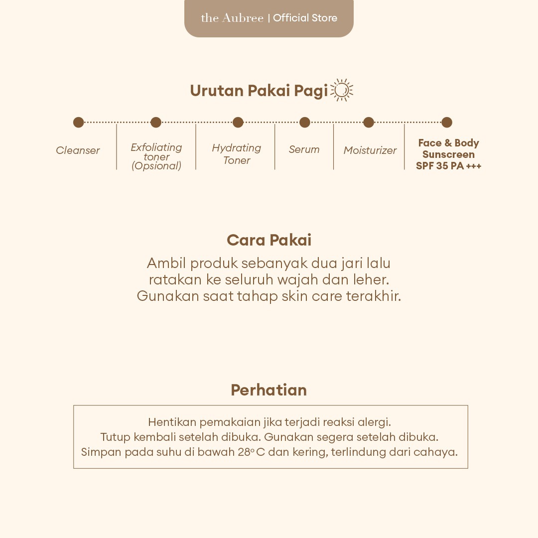 The Aubree Face & Body Sunscreen SPF 35 PA +++