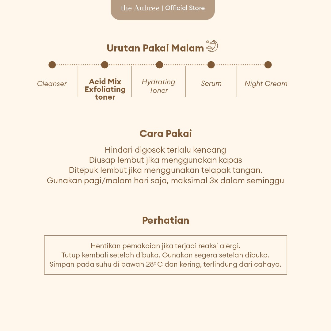 The Aubree Acid Mix Exfoliating Toner 100 ml Toner Pencerah Wajah