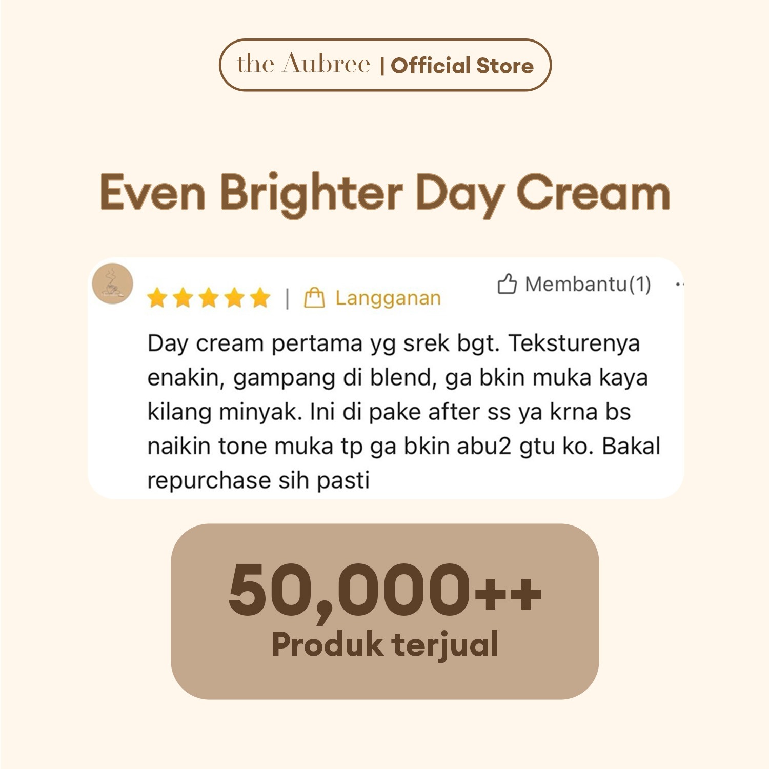 The Aubree Even Brighter Day Cream 30gr