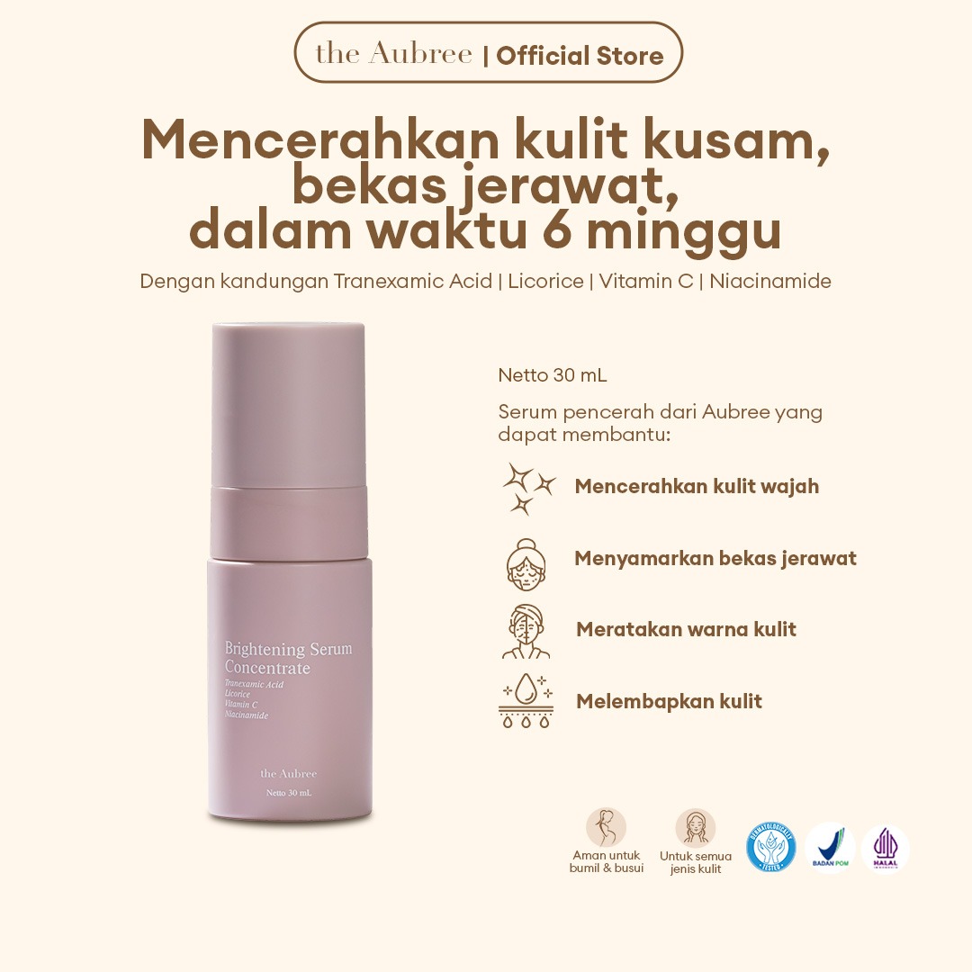 The Aubree Brightening Serum Concentrate 30mL Serum Mencerahkan New Packaging