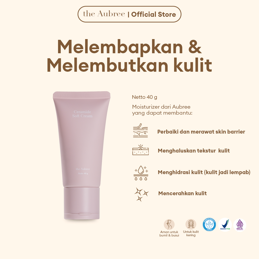 The Aubree Ceramide Soft Cream Pelembap Kulit Kering 40gr