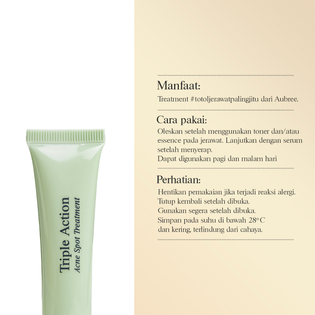 The Aubree
Triple Action Acne Spot Treatment 15 gr