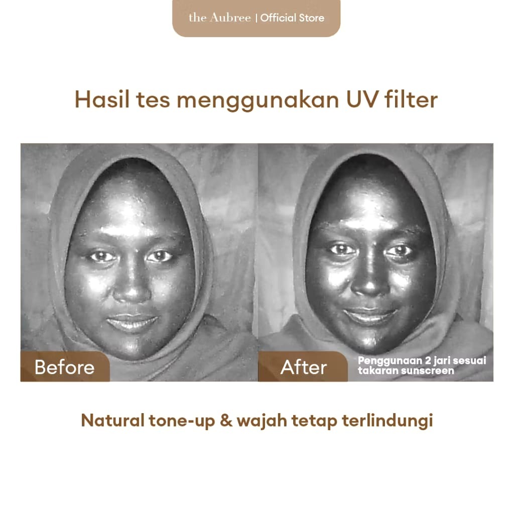 The Aubree Brightening Sunscreen SPF 50 PA+++ Hybrid Sunscreen 30g Day cream brightening day cream mencerahkan  krim pagi