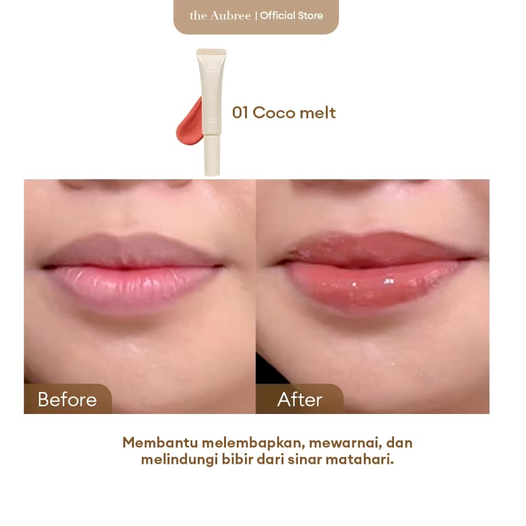 The Aubree Peptide Lip Glow  10mL Natural oil  Vitamin C & E  treatment gloss oil