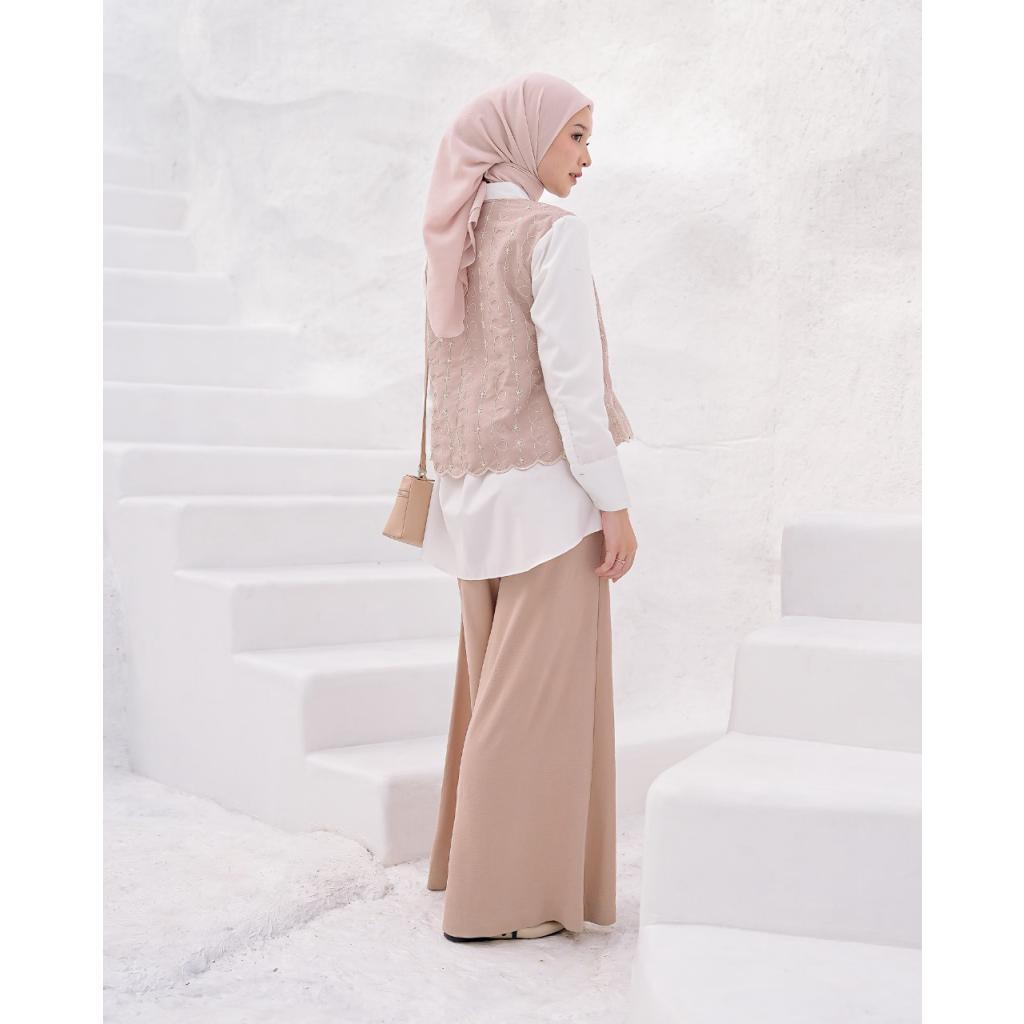 Zysku Xena | Daisy Shirt | Minor Defect | Kemeja Layer Katun Bordir Lengan Panjang Wanita