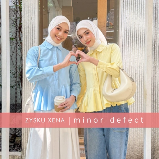 Zysku Xena | Minor Defect | Elodie Top - 5 Warna | Atasan Peplum Lengan Panjang