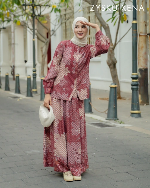 Zysku Xena | Rona One Set - 5 Warna | Setelan Print Batik Inspired Agustusan