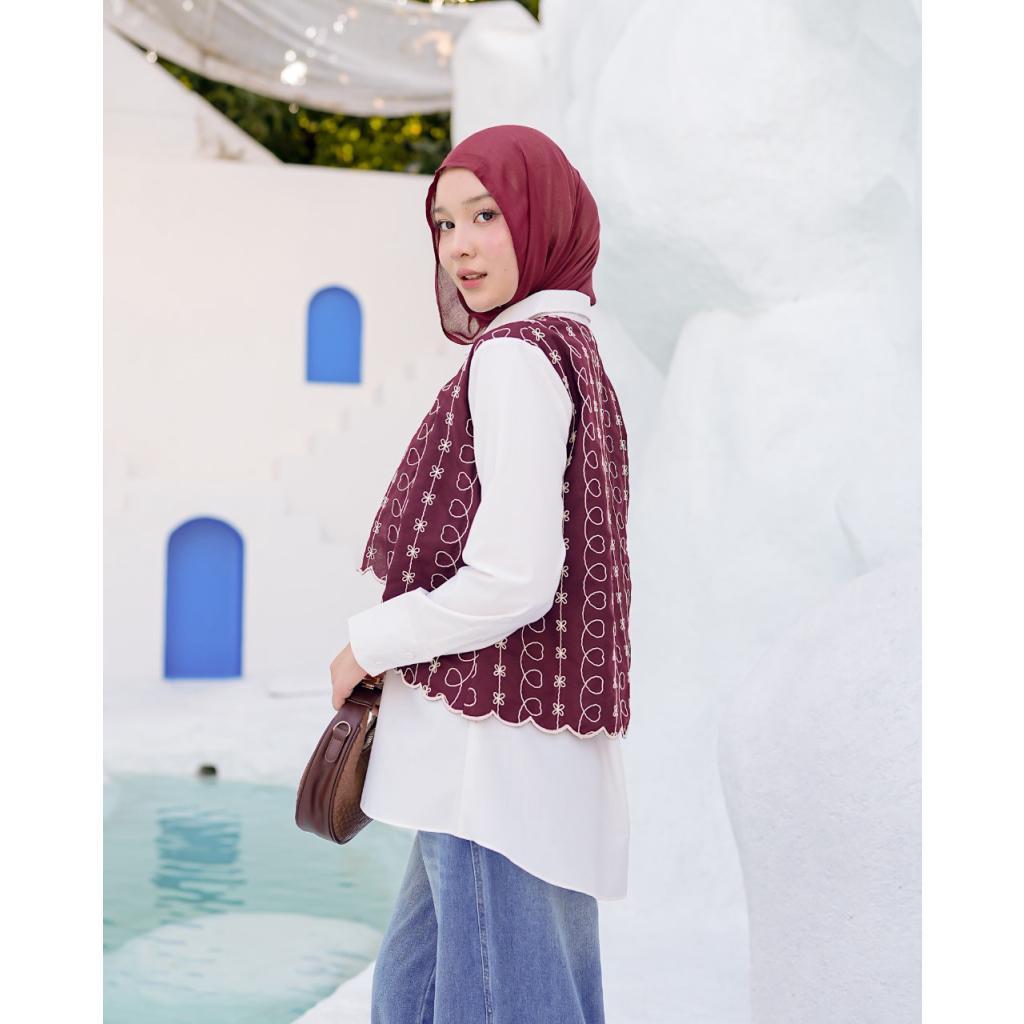 Zysku Xena | Daisy Shirt | Minor Defect | Kemeja Layer Katun Bordir Lengan Panjang Wanita