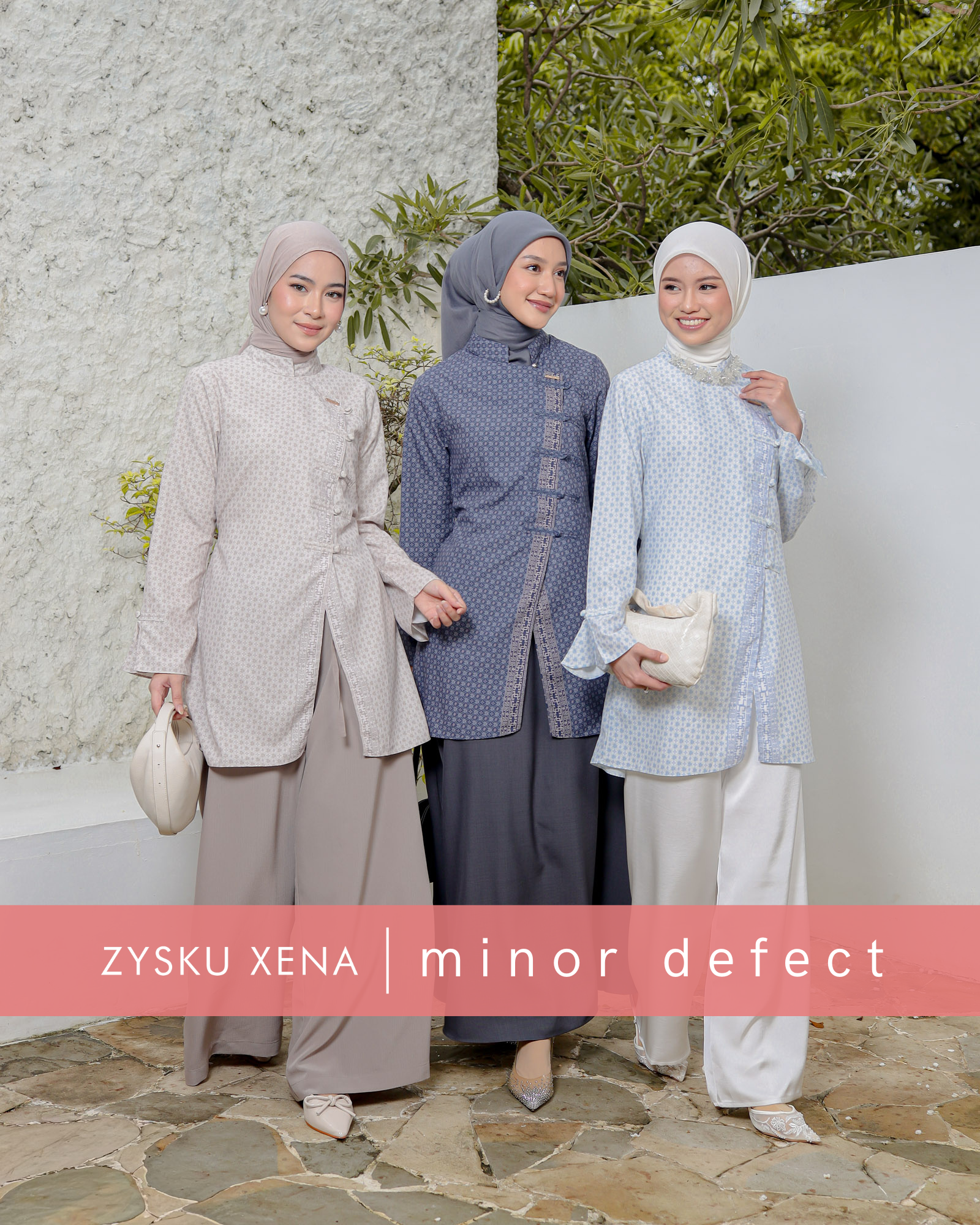 Zysku Xena | Minor Defect | Yerin Top - 3 Warna | Atasan Print Busui Friendly Lebaran Cheongsam Chinese