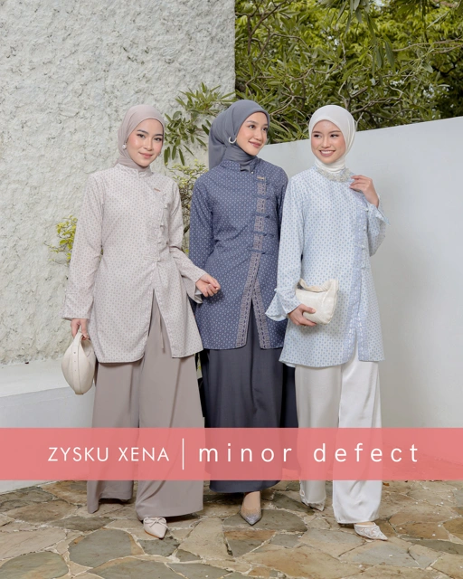 Image of Zysku Xena | Minor Defect | Yerin Top - 3 Warna | Atasan Print Busui Friendly Lebaran Cheongsam Chinese