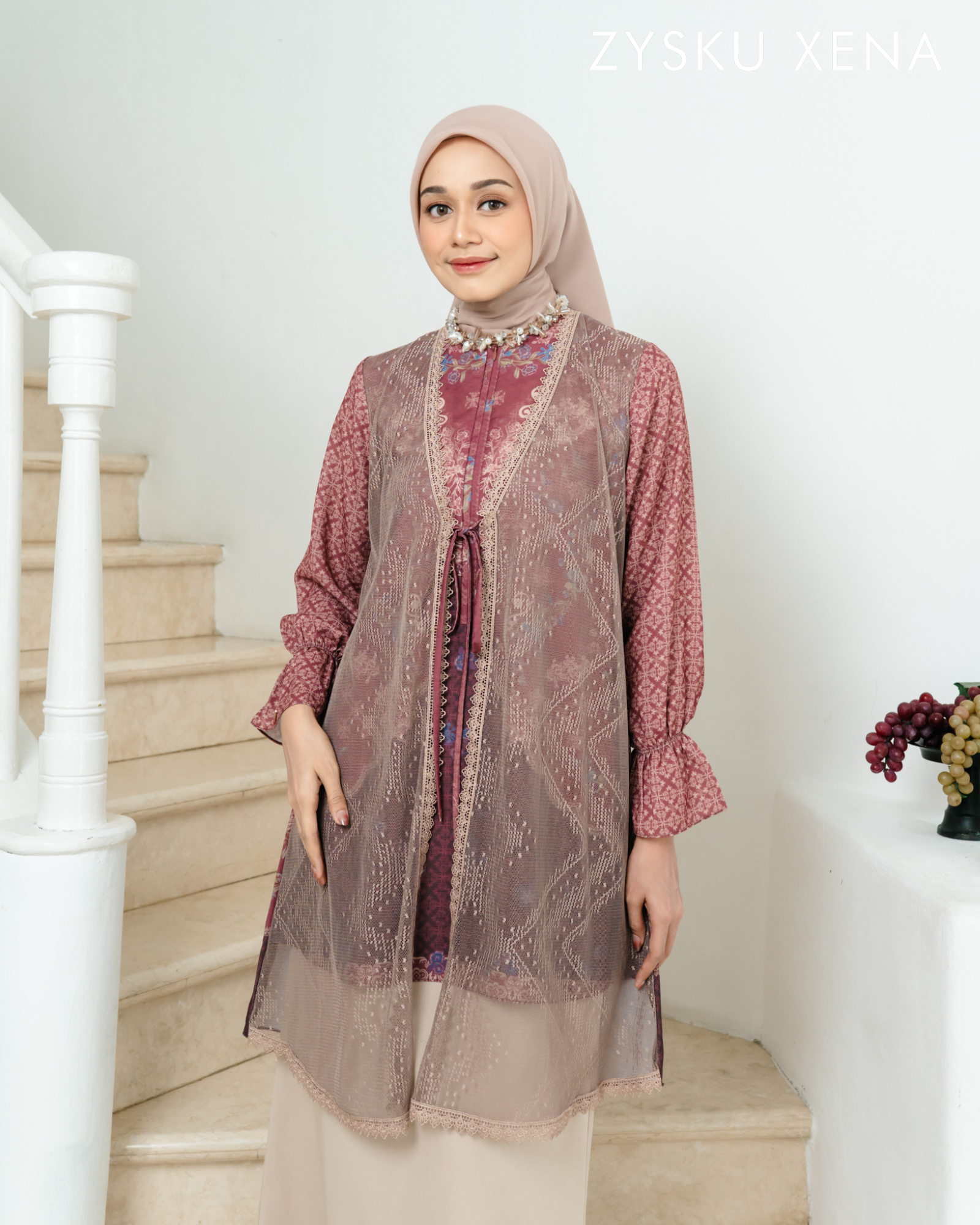 Zysku Xena | Windsor Tunic - 3 Warna | Sarimbit Atasan Kancing Depan Busui Friendly