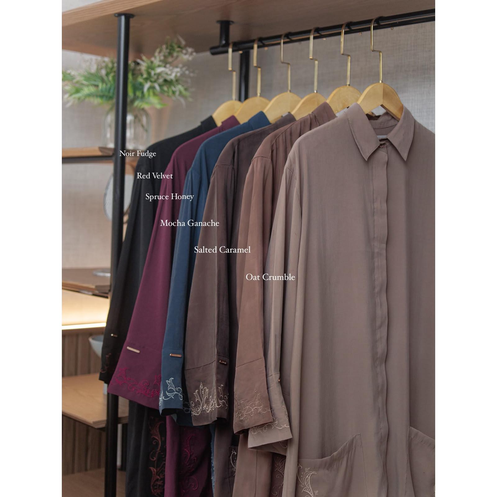 Zysku Xena | Minor Defect | Khaliyah Abaya - 6 Warna | Gamis Syari Cupro ANTI UV Bordir x Nisacookie