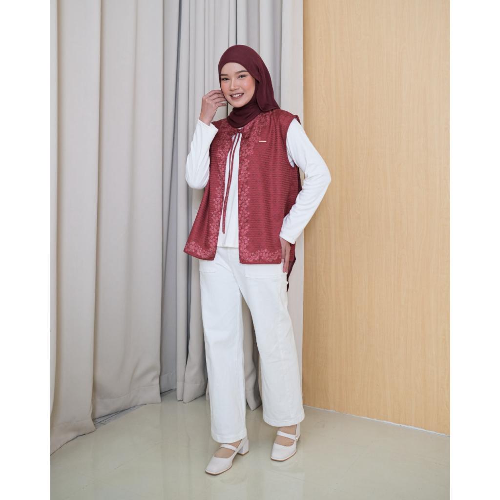  Zysku Xena | Minor Defect | Saka Vest | Rompi Pendek Luaran Agustusan Kerja Motif Kantor Wanita
