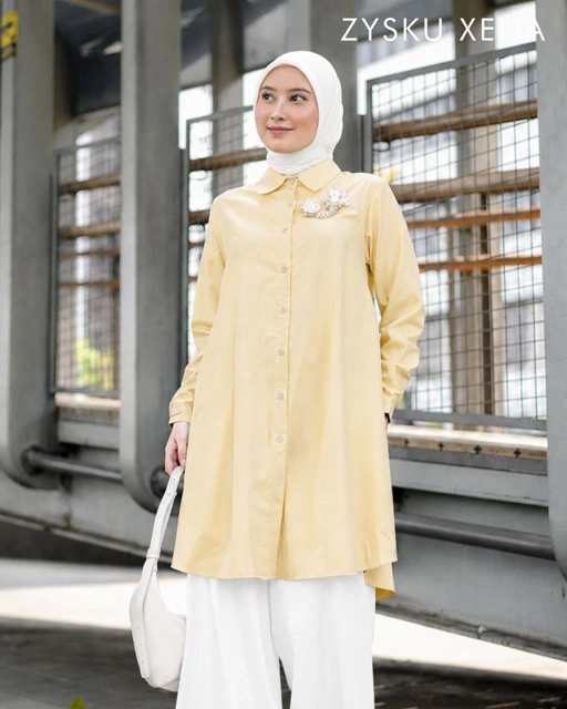 Zysku Xena | Aubrey Shirt - 16 Warna | Kemeja Kerja Basic Kantor Formal Wanita Lengan Panjang