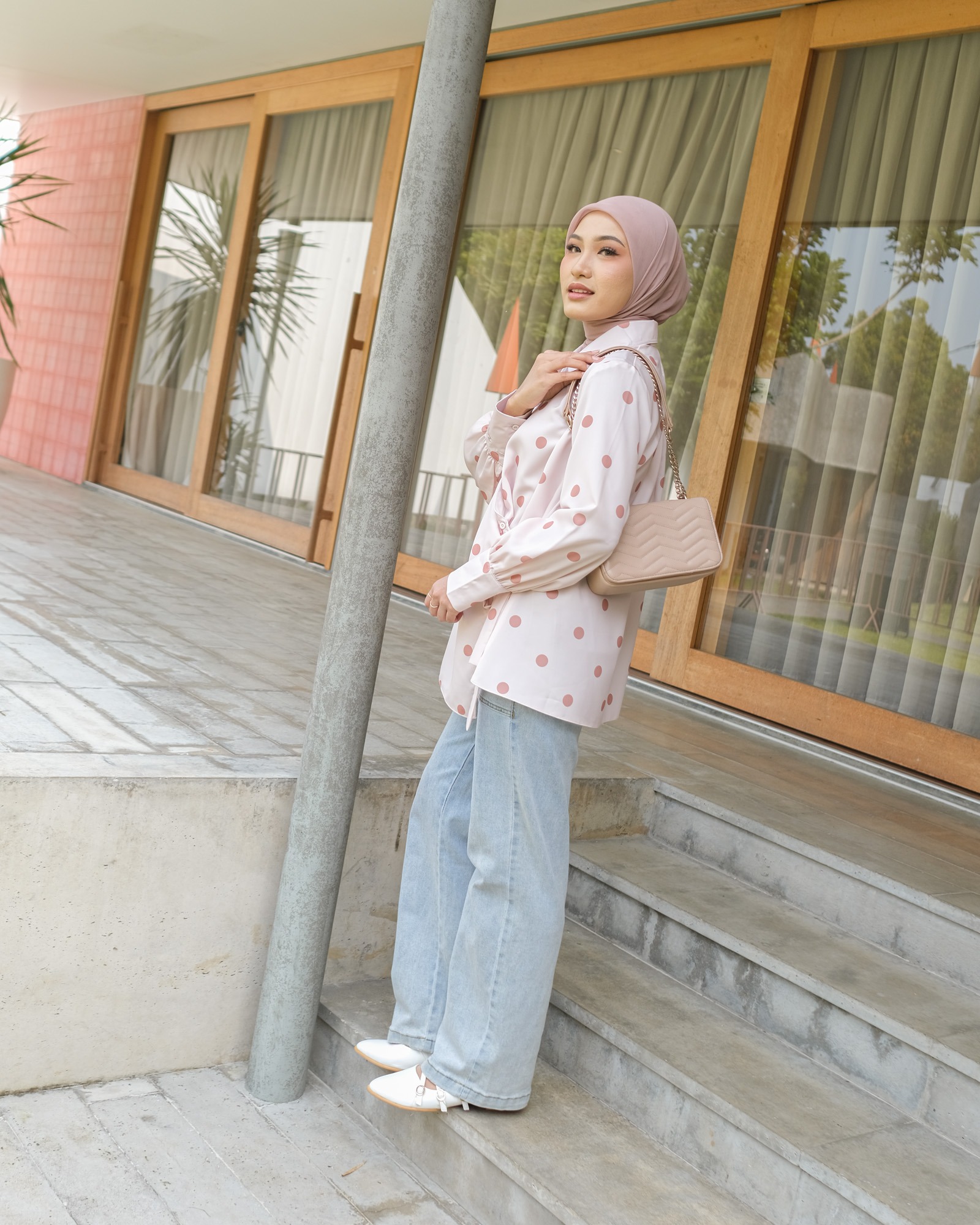 Zysku Xena | Nerine Blouse - 5 Warna | Atasan Kemeja Polkadot Casual