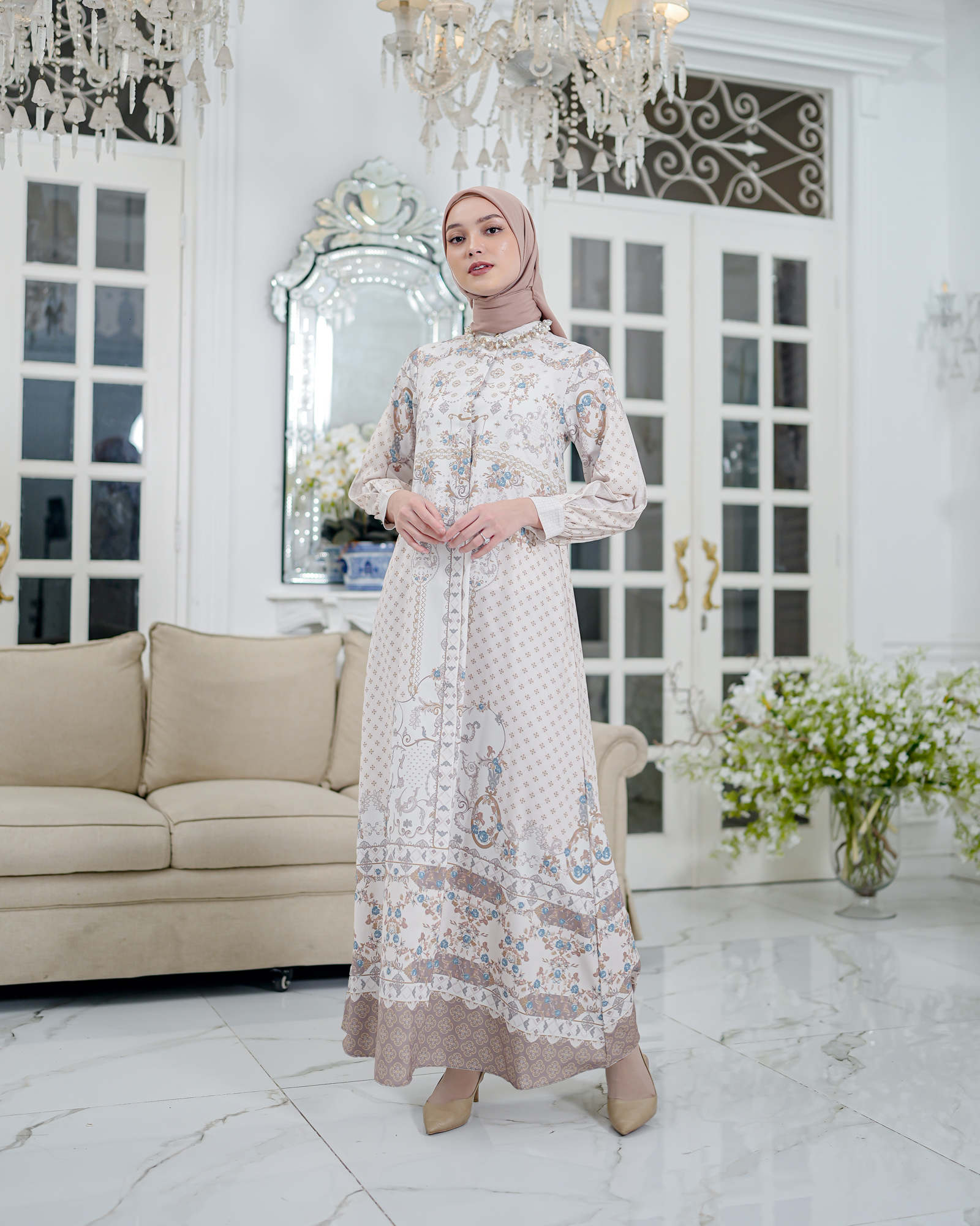 Zysku Xena | Ethereal Dress | Sarimbit Gamis Kancing Depan Busui Friendly