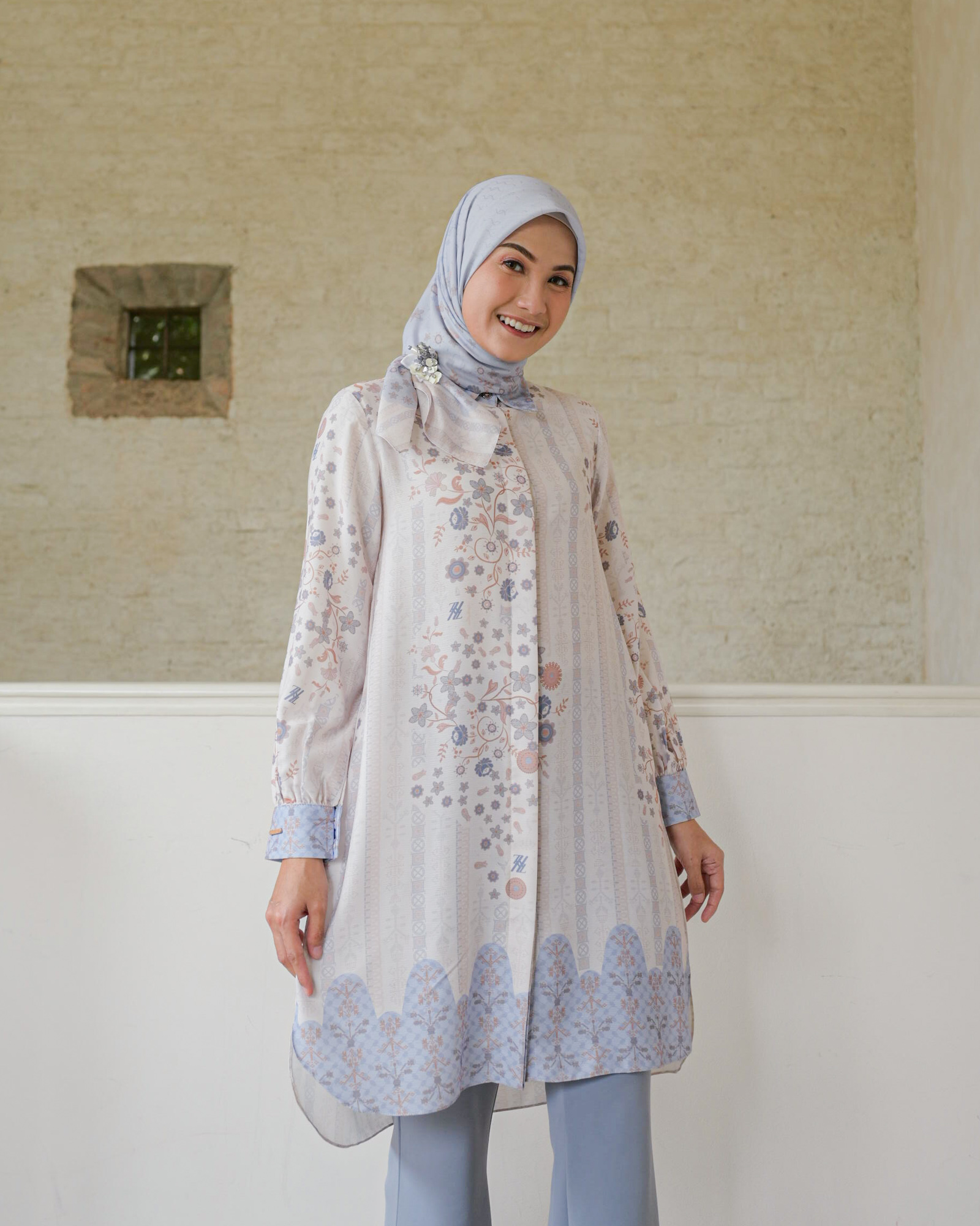 Zysku Xena | Afrin Tunic | Sarimbit Atasan Kancing Depan Busui Friendly