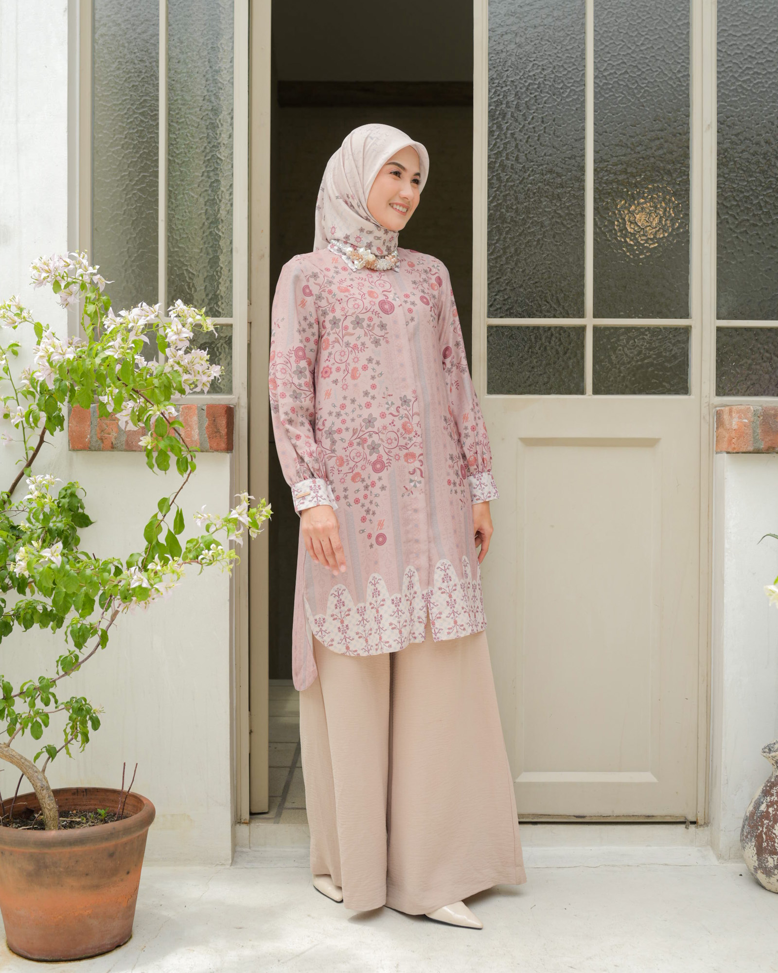 Zysku Xena | Afrin Tunic | Sarimbit Atasan Kancing Depan Busui Friendly