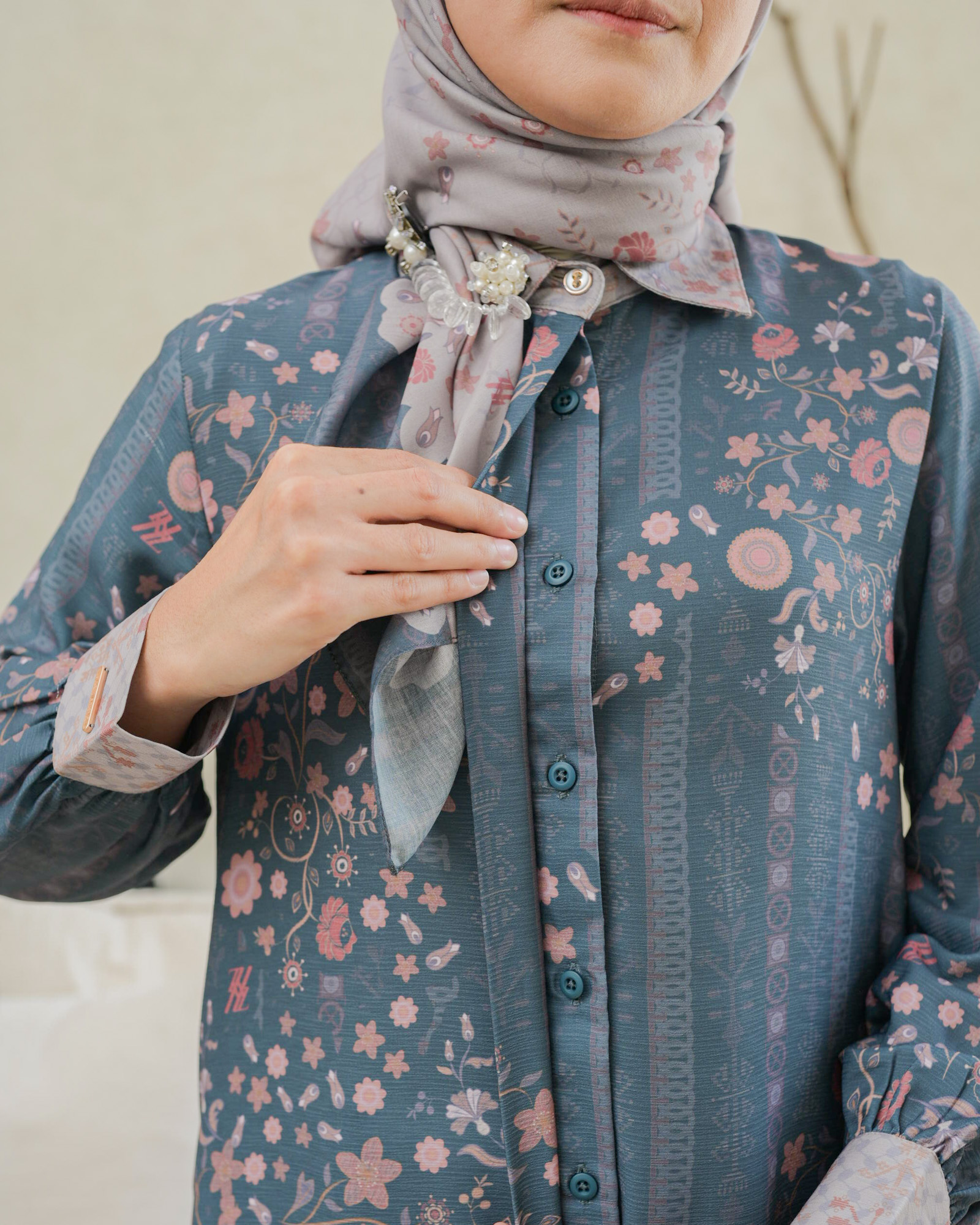 Zysku Xena | Afrin Tunic | Sarimbit Atasan Kancing Depan Busui Friendly