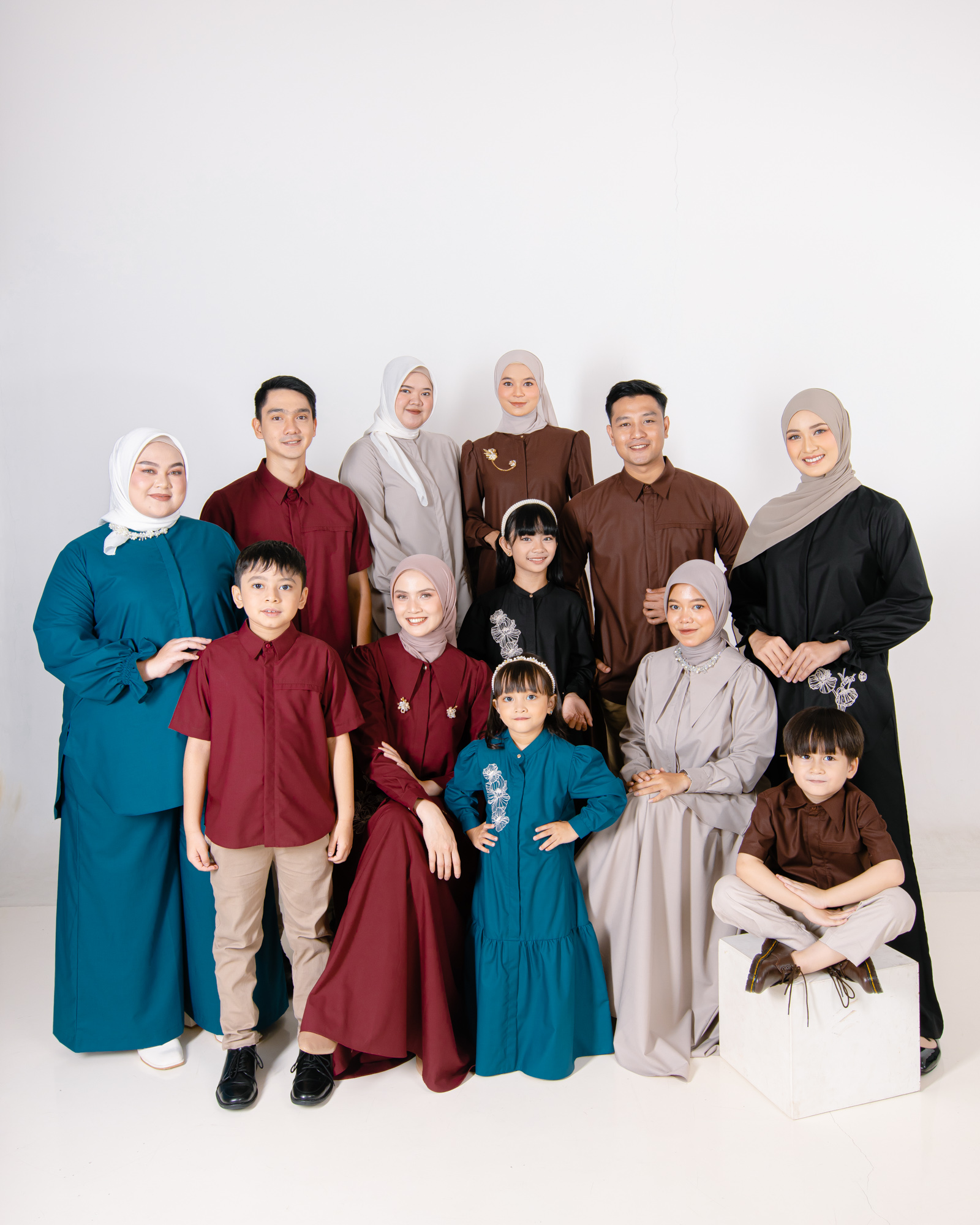 Zysku Xena | Lavatera Dress | Sarimbit Polos Bordir Gamis Kancing Depan Busui Friendly