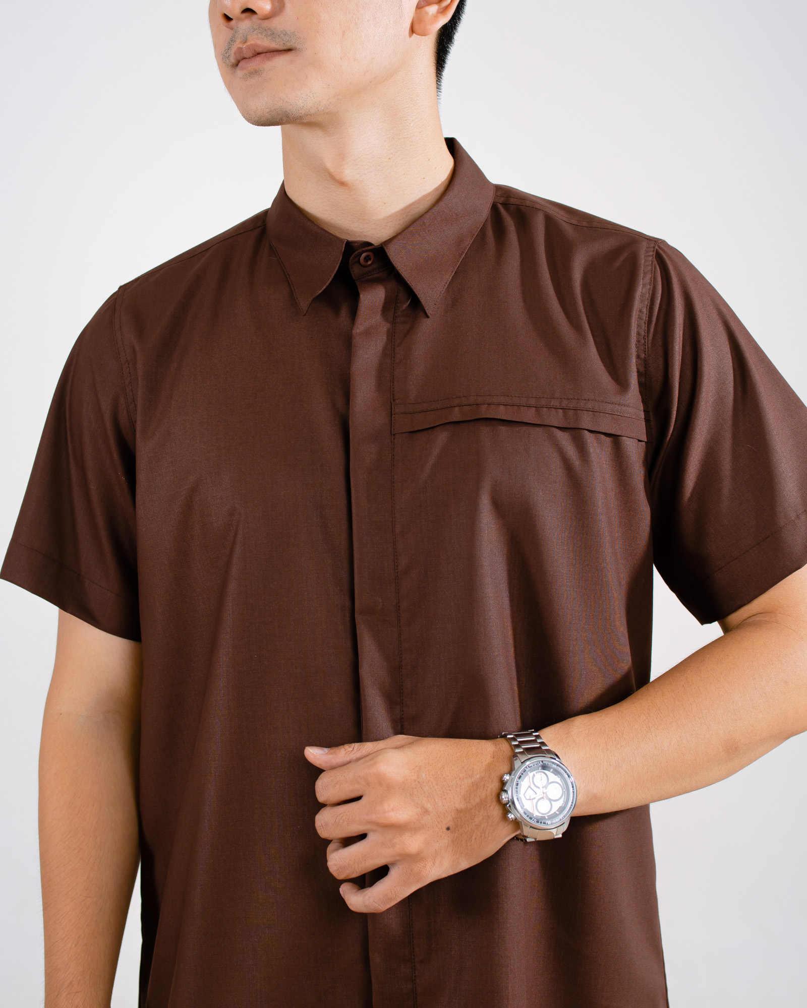 Zysku Xena | Lavatera Man Shirt Lengan Pendek | Sarimbit Kemeja Koko Pria Polos