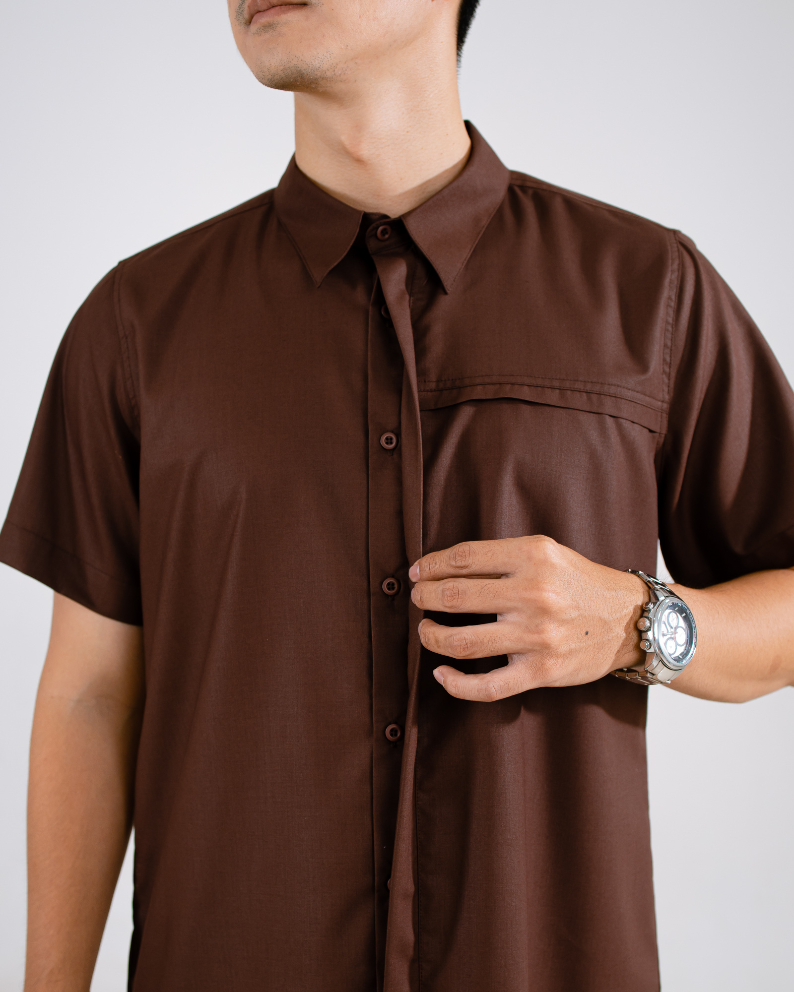 Zysku Xena | Lavatera Man Shirt Lengan Pendek | Sarimbit Kemeja Koko Pria Polos