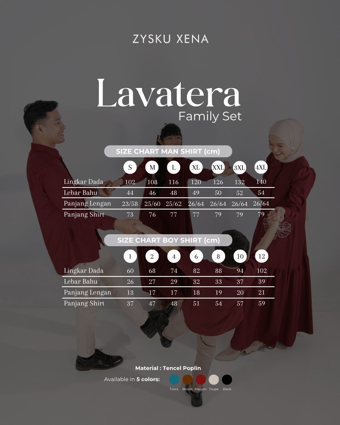 Zysku Xena | Lavatera Man Shirt Lengan Pendek | Sarimbit Kemeja Koko Pria Polos