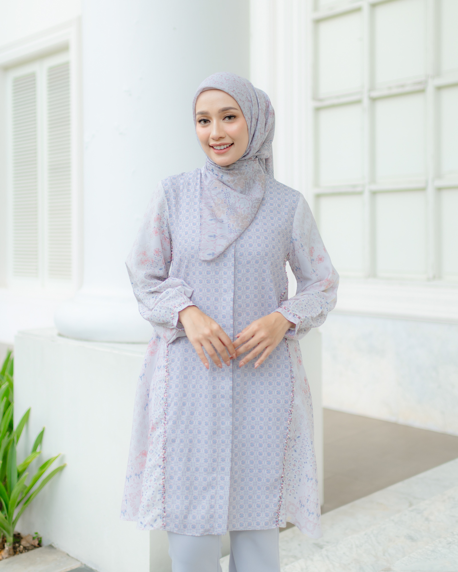 Zysku Xena | Minor Defect | (NO PAYET) Chahana Tunic | Sarimbit Atasan Kancing Depan Busui Friendly