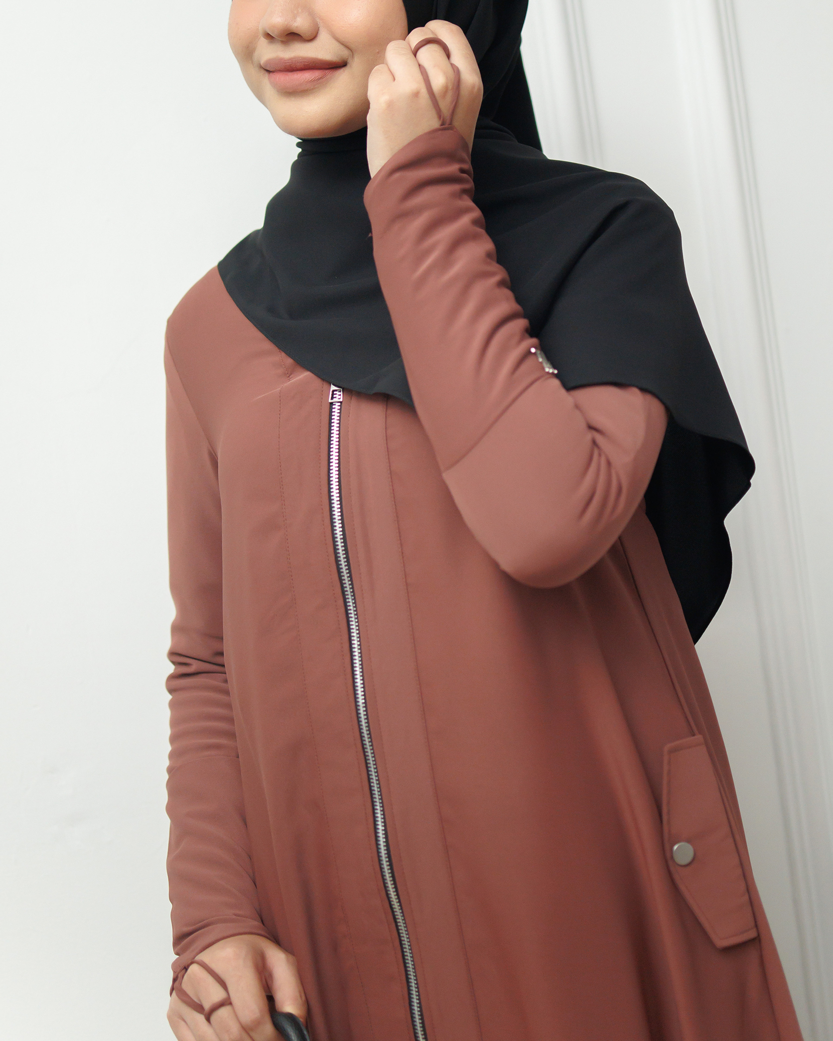 Zysku Xena | Aysel Coat Abaya - 4 Warna | Luaran Outer Panjang Maxi Polos