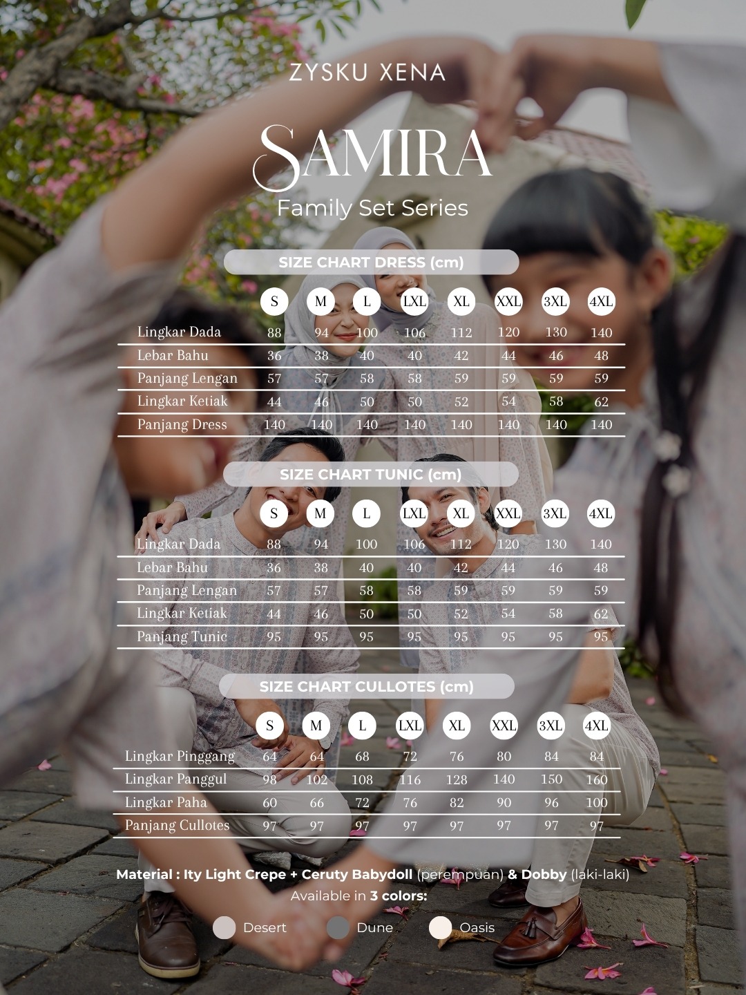 Zysku Xena | Samira Tunic - 3 Warna | Sarimbit Atasan Kancing Depan Busui Friendly