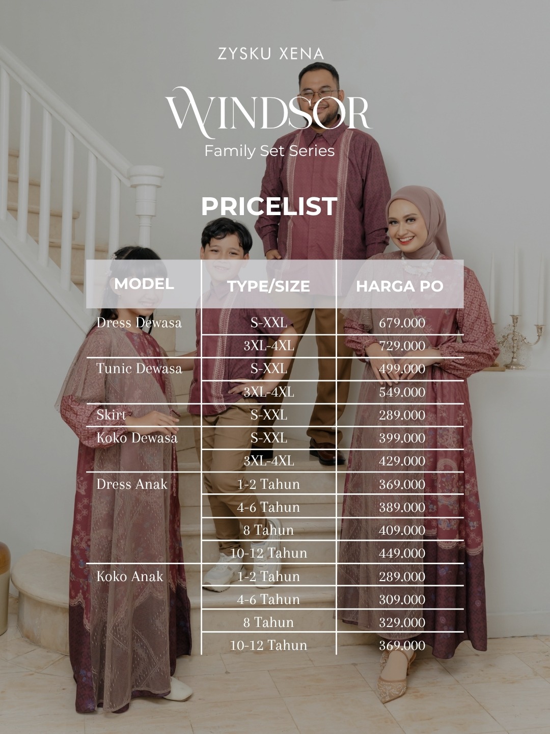 Zysku Xena | Windsor Family Set - Bordeaux