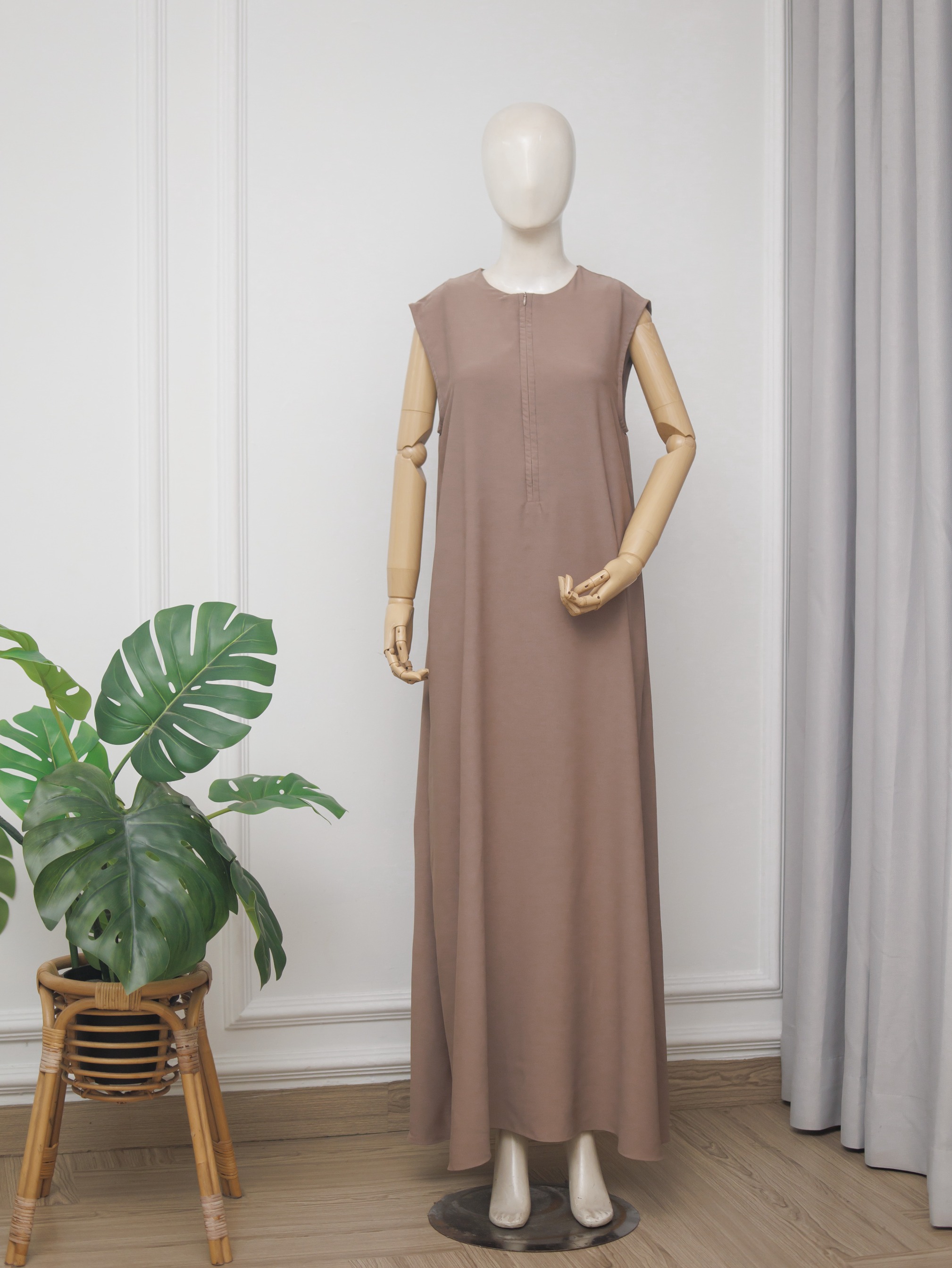 Zysku Xena | Airi Basic Sleeveless Dress - 6 Warna | Gamis Tanpa Lengan Polos