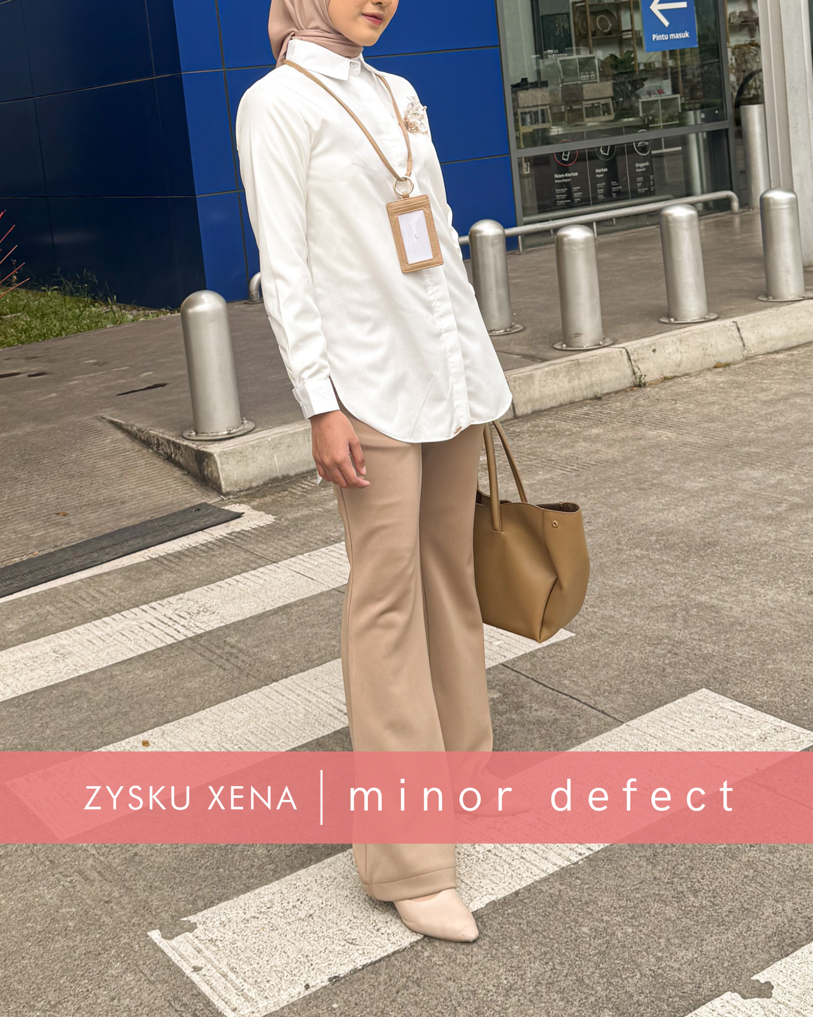 Zysku Xena | Alya Pants | Minor Defect | Celana Panjang Kantor Wanita Flare Cutbray Scuba