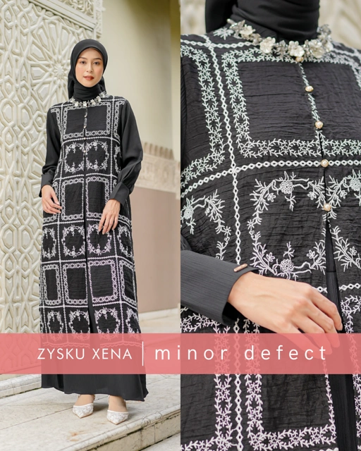 Image of Zysku Xena | Minor Defect | Petra Dress - 4 Warna | Gamis abaya lebaran bordir rompi