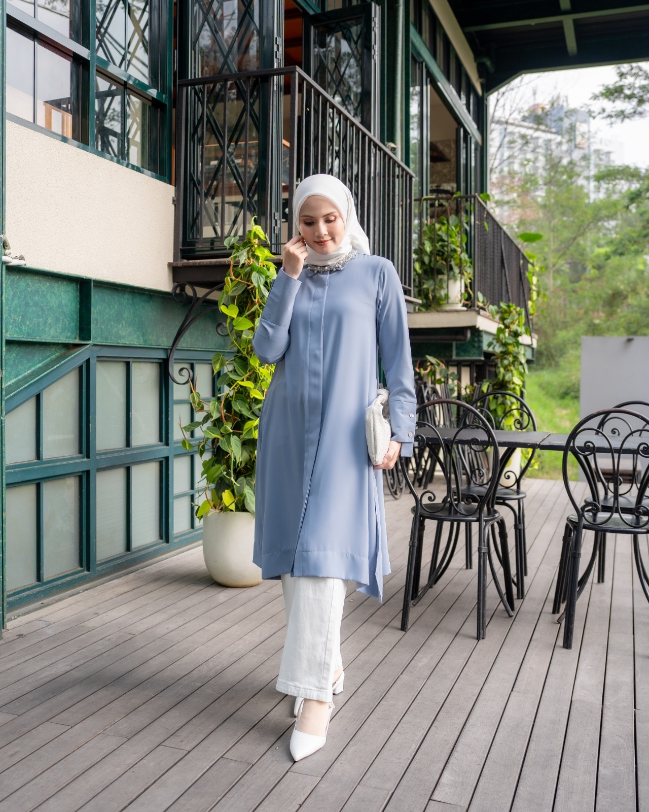 Zysku Xena | Asma Long Shirt | Kemeja Tunic Lengan Panjang Wanita Kantor Formal Busui Friendly