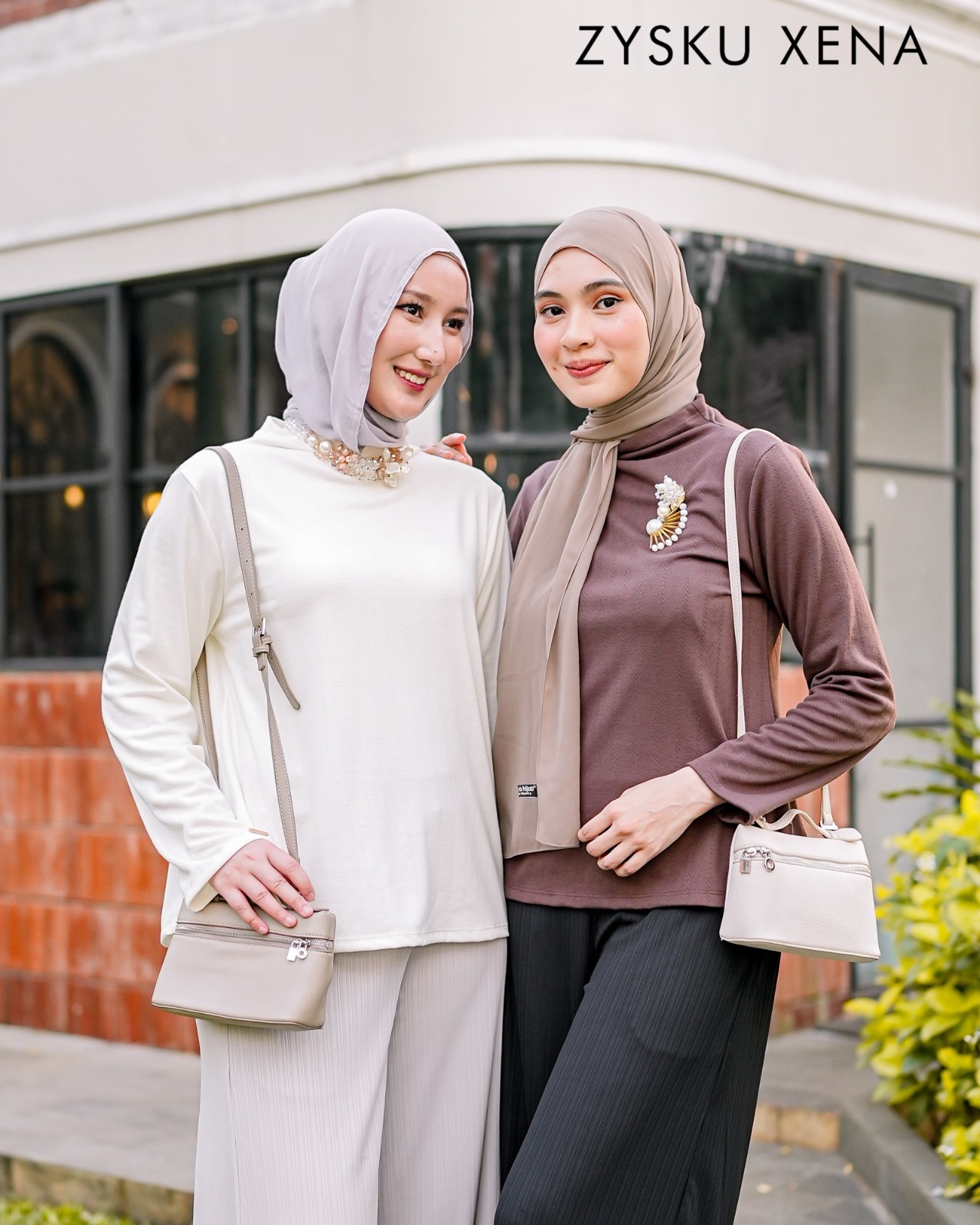 Zysku Xena | Basic Top - 4 Warna | Atasan Arrow Knit  Wanita Lengan Panjang