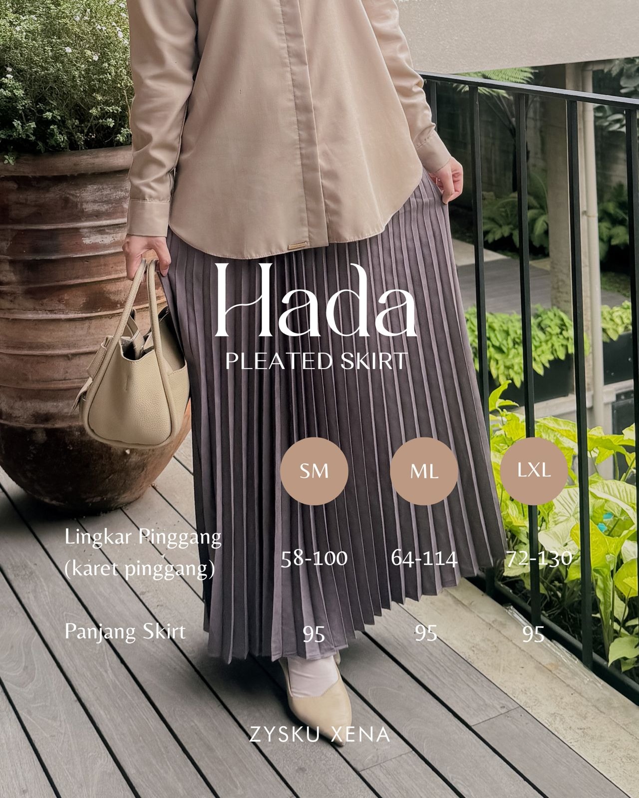 Zysku Xena | Minor Defect | Hada Pleated Skirt | Rok Plisket Lipit Lebar Kantor