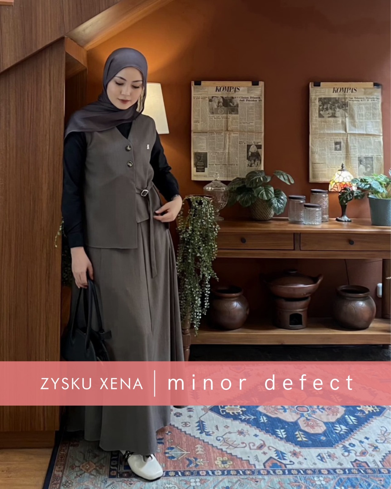 Zysku Xena | Minor Defect | Isvara One Set - 5 Warna | Setelan Vest Rok Kerja Kantor Wanita