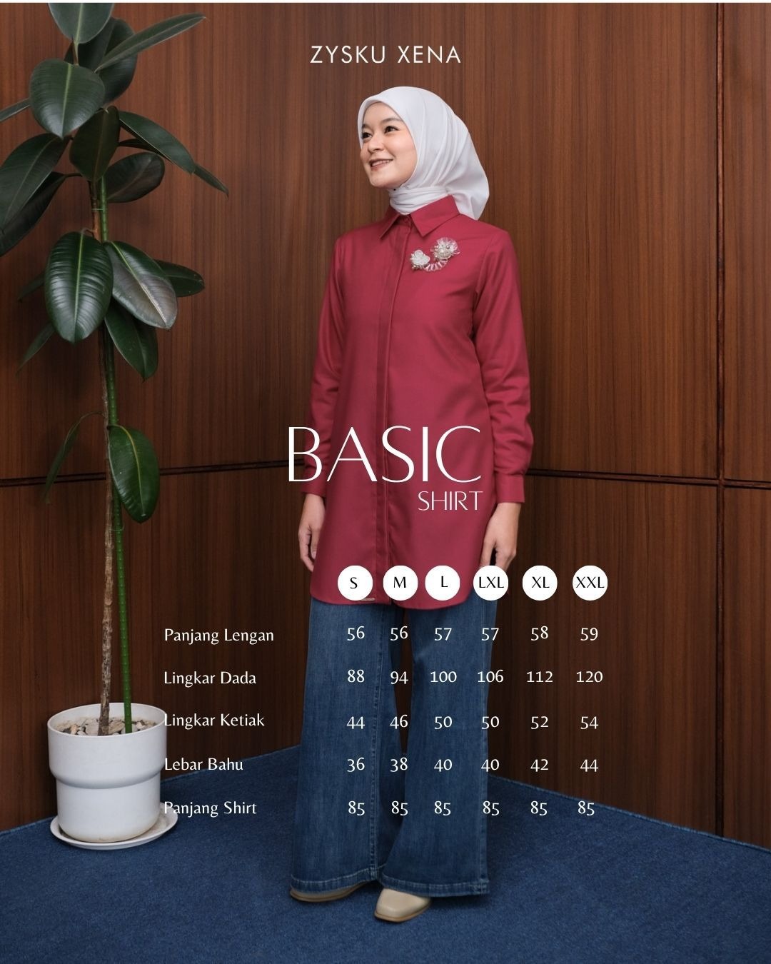 Zysku Xena | Basic Shirt 16 Warna - Color Group 1 | Kemeja Kerja Polos Kantor Wanita Lengan Panjang
