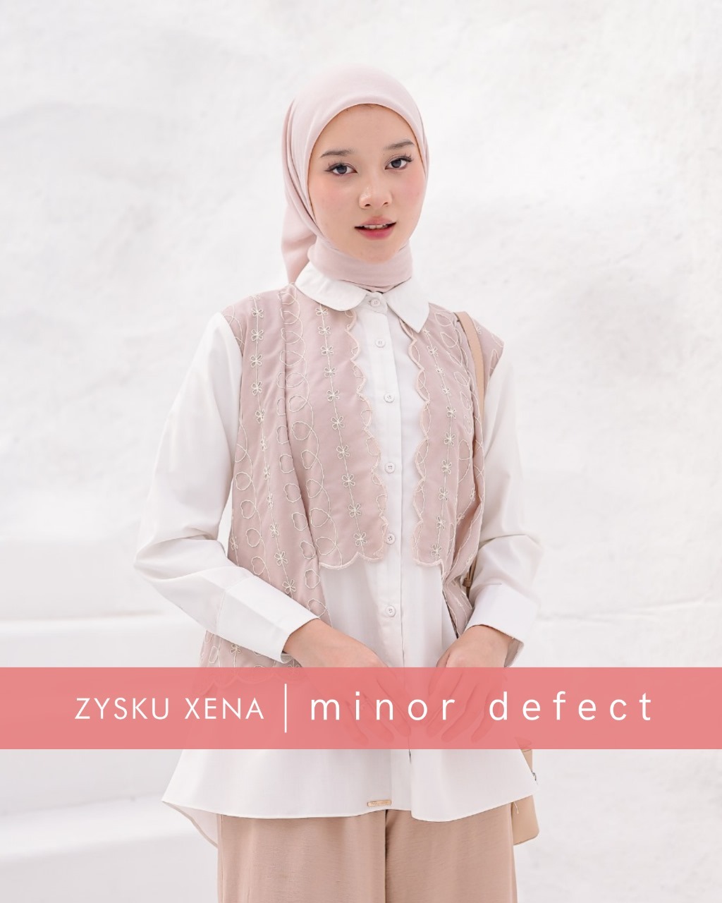 Zysku Xena | Daisy Shirt | Minor Defect | Kemeja Layer Katun Bordir Lengan Panjang Wanita
