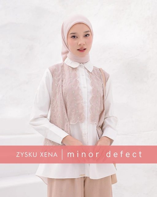 Image of Zysku Xena | Daisy Shirt | Minor Defect | Kemeja Layer Katun Bordir Lengan Panjang Wanita