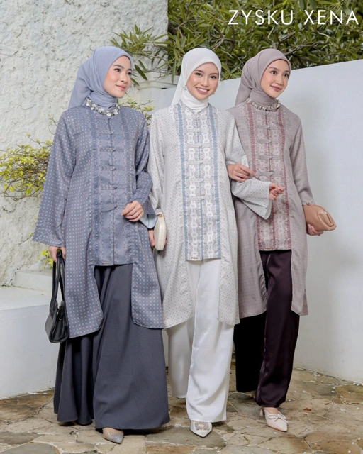 Image of Zysku Xena | Jade Tunic -3 Warna  | Tunic Print Busui Friendly Lebaran