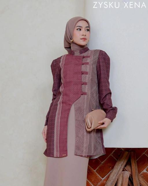 Image of Zysku Xena | Posy Tunic - 3 Warna | Tunic Print Busui Friendly Lebaran
