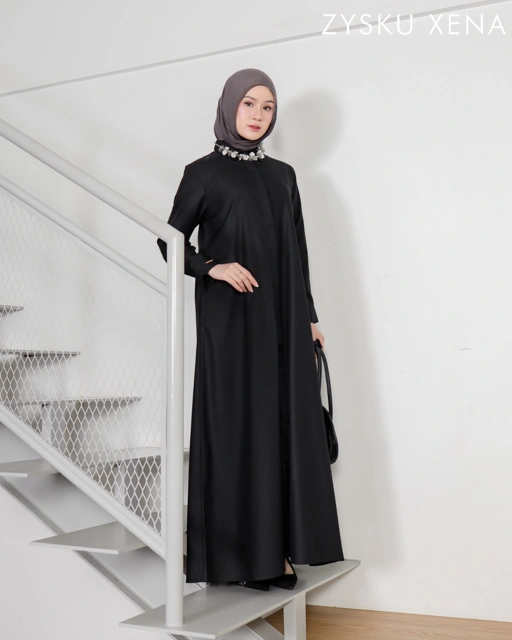 Image of Zysku Xena | Abaya Shirt - 16 Warna | Dress Kemeja Kerja Wanita Lengan Panjang