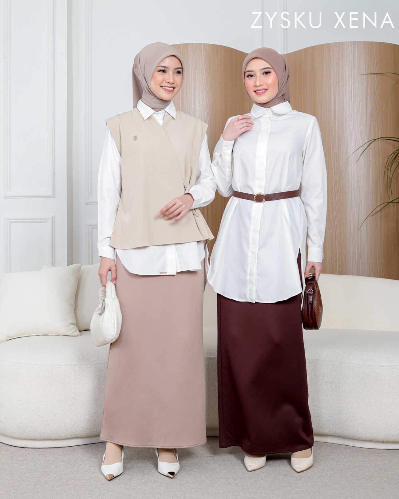 Zysku Xena | Mila Skirt - 4 Warna  | Rok Span Lurus Scuba Semi Formal Casual