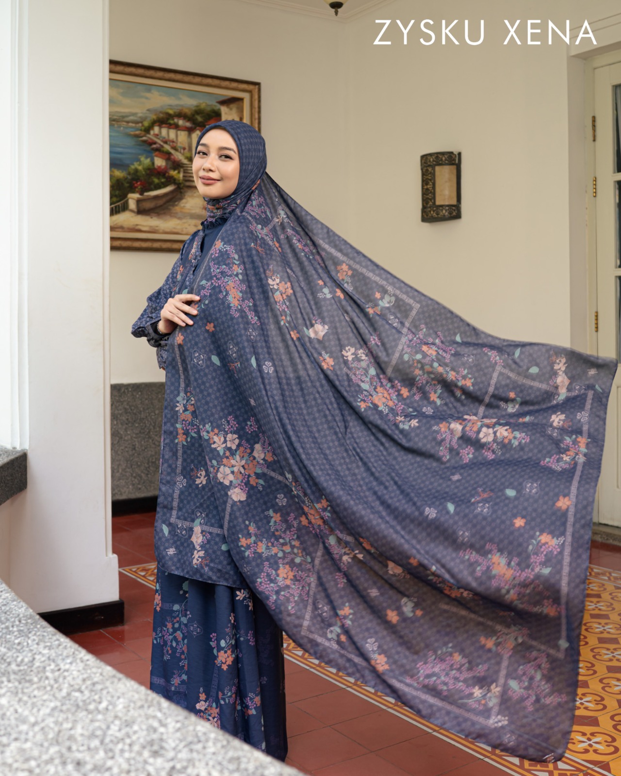 Zysku Xena | Ruyi Scarf - 3 Warna | Kerudung Sarimbit Motif Segi Empat